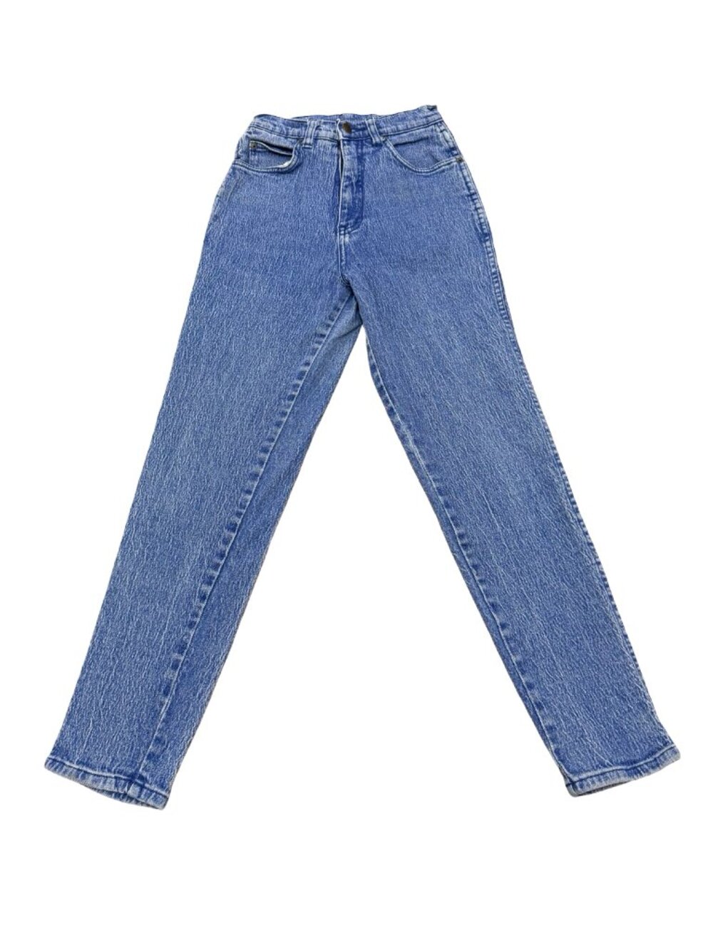 Vintage 1990s Stefano International Blue Denim Jeans High Rise Tapered Mom Jeans